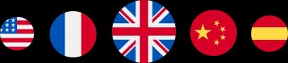 Banderas de idiomas disponibles