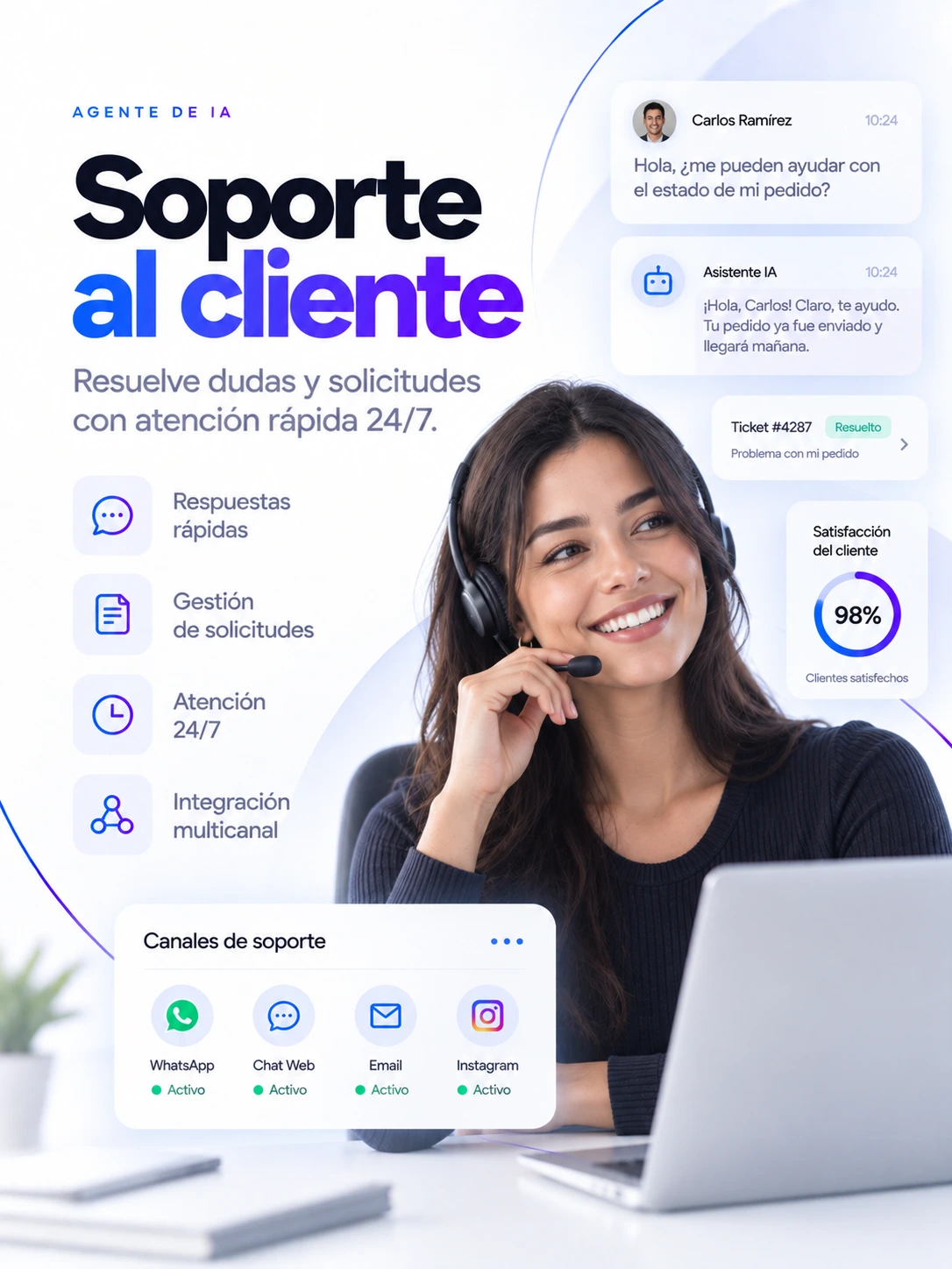 Agente de soporte al cliente